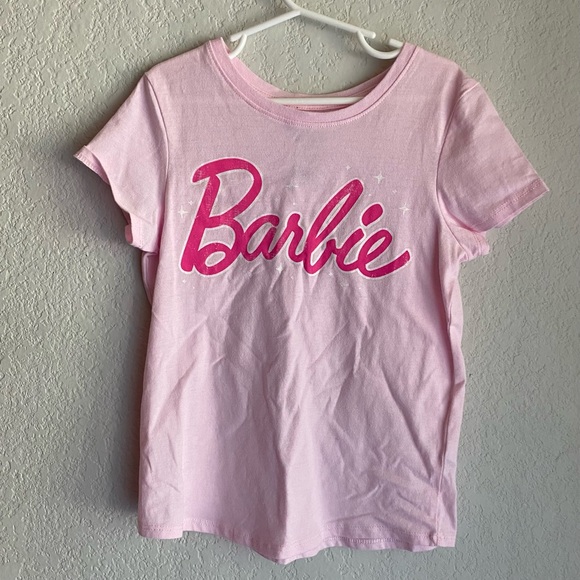 Barbie Size 8 Light Pink Short Sleeve Tee - Picture 1 of 1